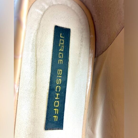 Jorge Bischoff Patent Leather Beige Flats Size 7 - Picture 9 of 12